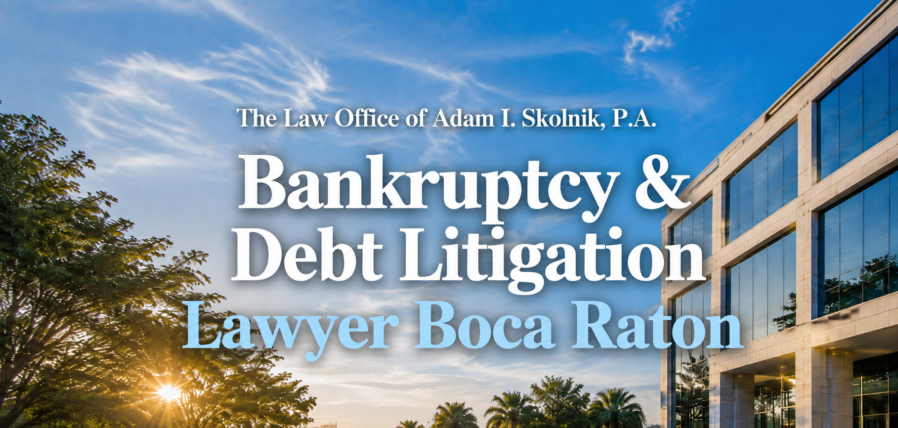 Bankruptcy and Debt Litigation Lawyer Boca Raton - The Law Office of Adam I. Skolnik, P.A.